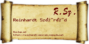 Reinhardt Szórád névjegykártya
